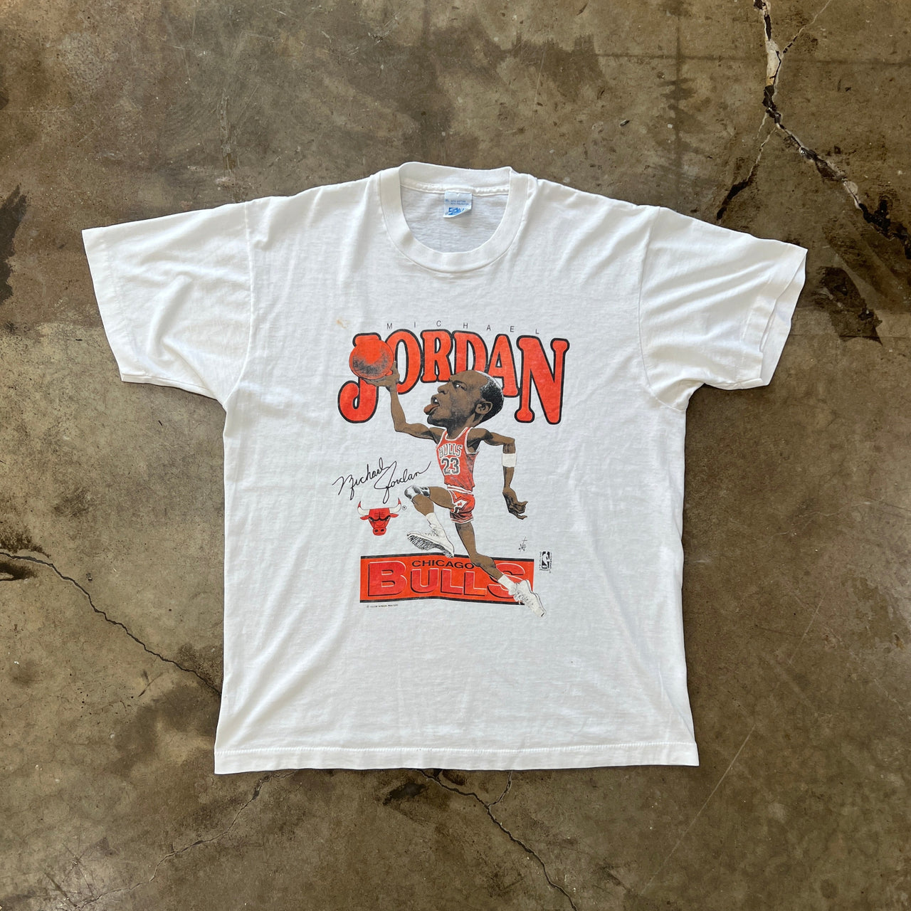 Michael Jordan Single Stitch Bulls Tee