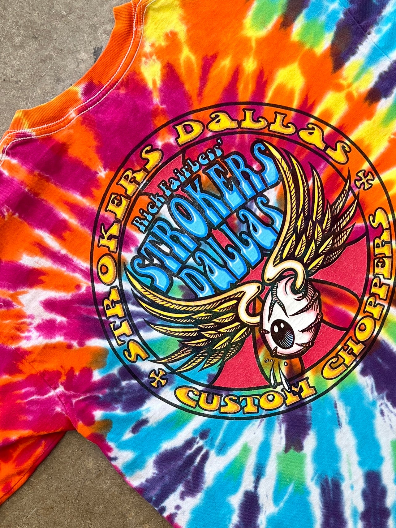 Strokers Rick Fairless Tiedye Dallas Band Tee