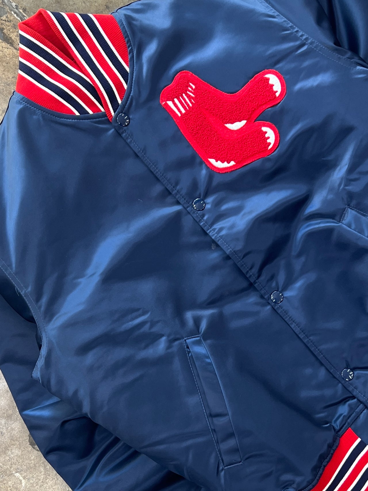 90s MLB Starter Boston Red Sox Bomber Satin Jacket