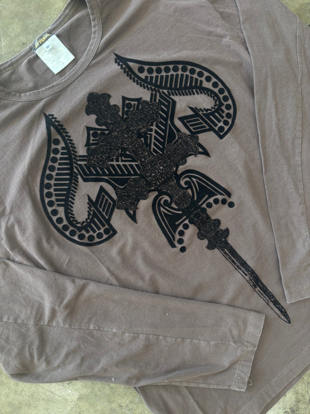 Affliction Style Y2k Sword LS Tee