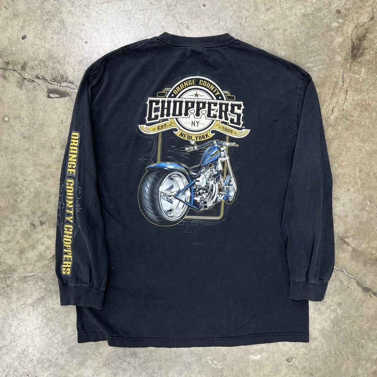 2005 Choppers Orange County Motorcycle Long Sleeve Alstyle