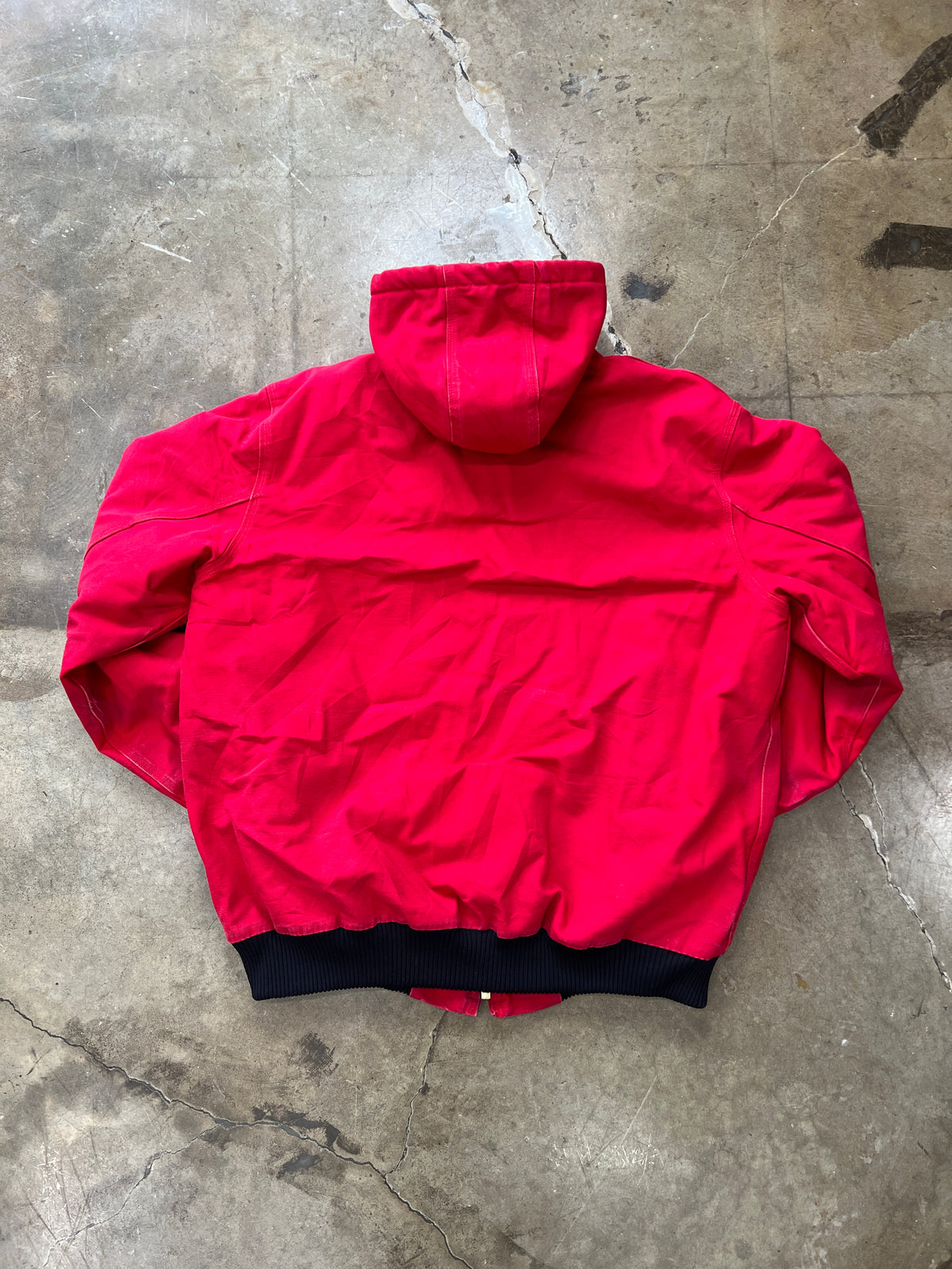 Carhartt Red Zip-Up Work Jacket