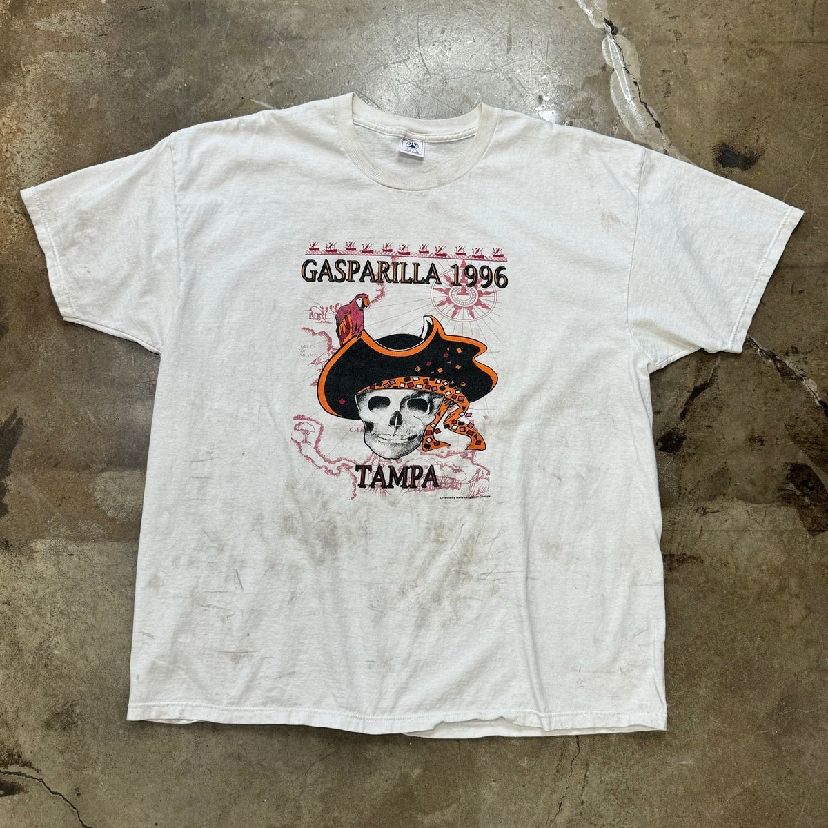 Vintage 1996 Gasparilla Tampa Pirate Tee XL