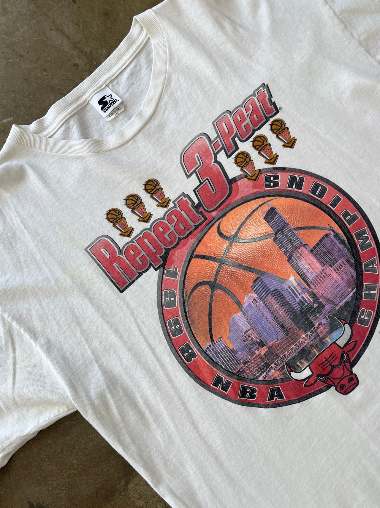 NBA Chicago Bulls 3-Peat Champions Tee