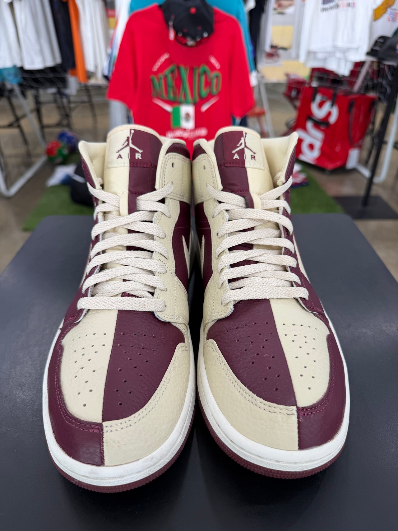 Jordan 1 Mid Split Beach Cherrywood Red (2022)