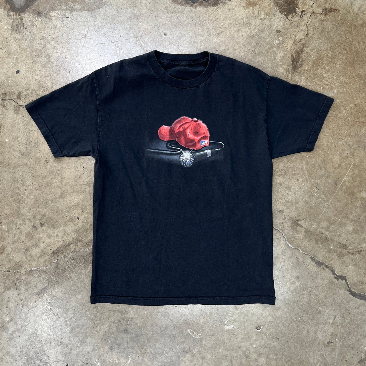 2000 Limp Bizkit Microphone Red Cap Graphic Tee