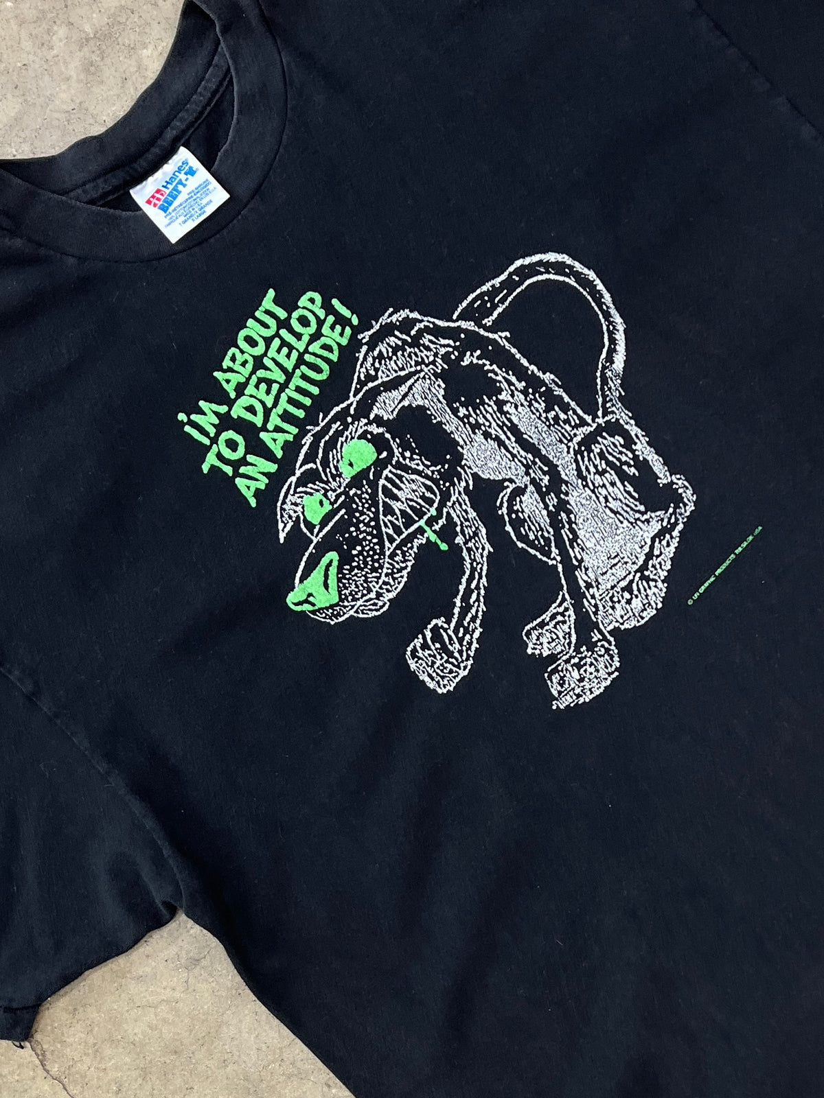 90s About to Develop an Attitude Cartoon Dog Tee