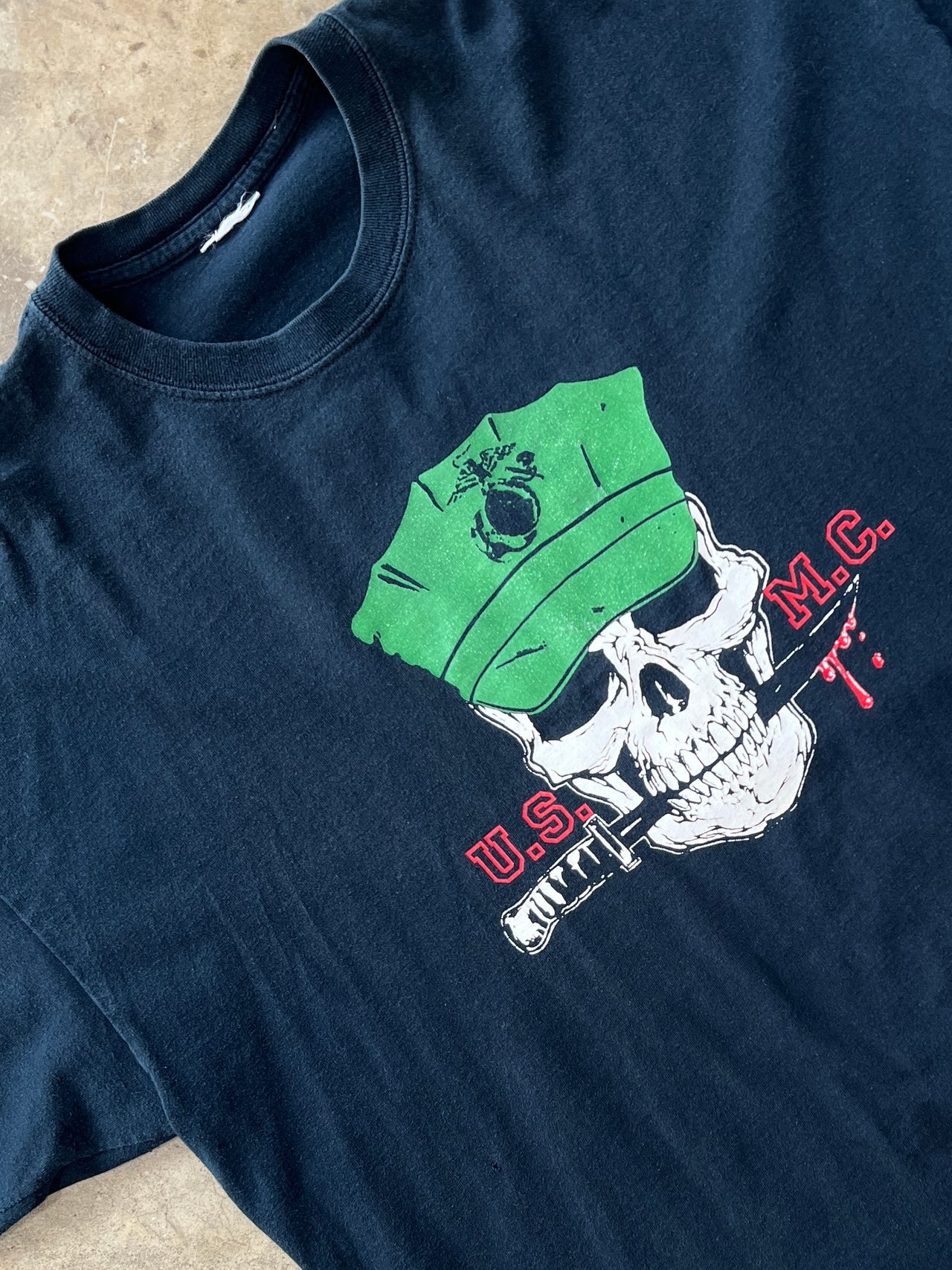 US Marine Corps Knife Skull Tee