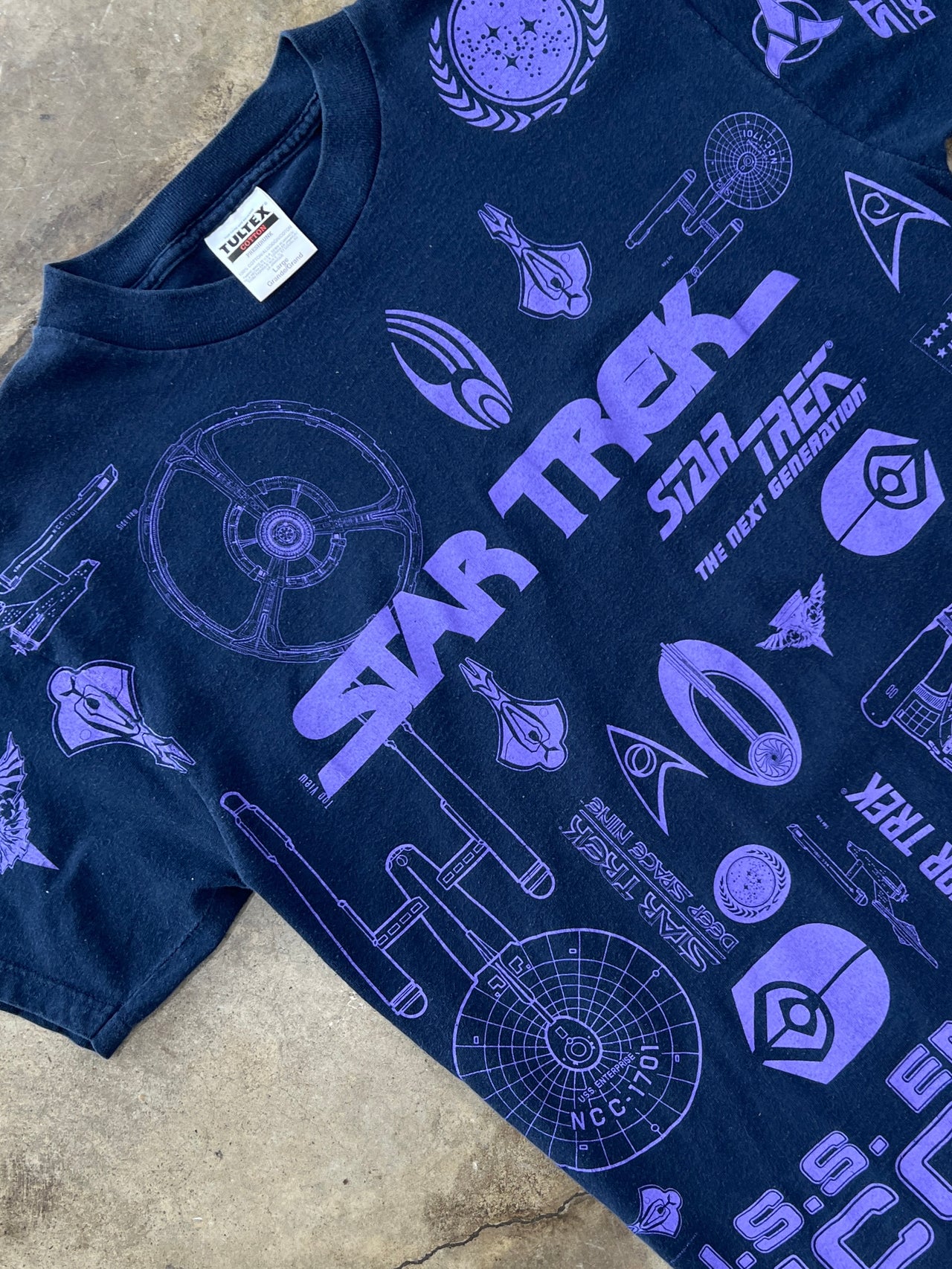 90s Star Trek The Next Generation AOP Front Graphic Tee