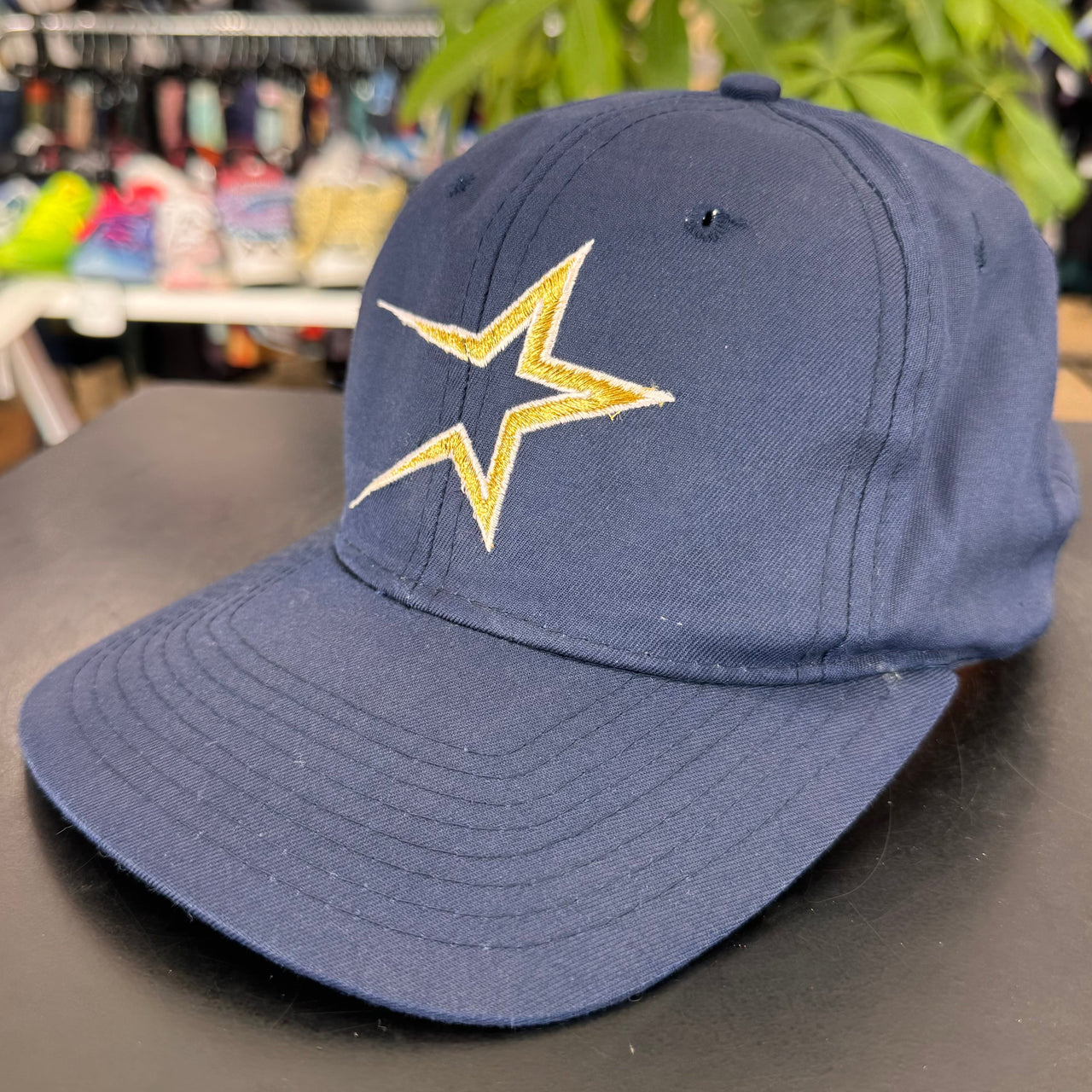 90s MLB Houston Astros Gold Star Logo Snapback