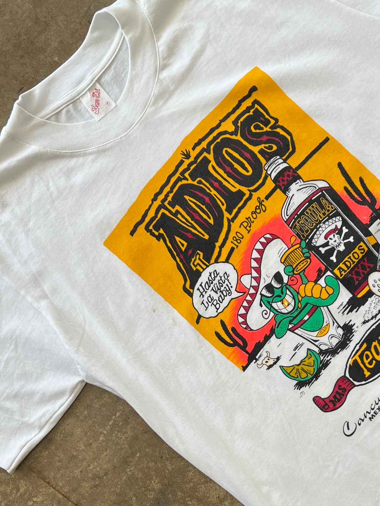 Cancun Mexico Adios Tequila Dan Eli Adios Stitch Tee