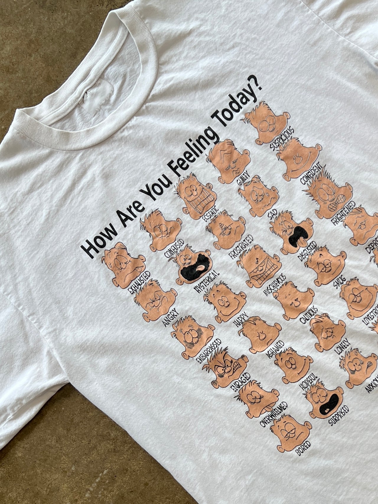Emotion Chart How Are You Feeling Today Tee Single Stitch