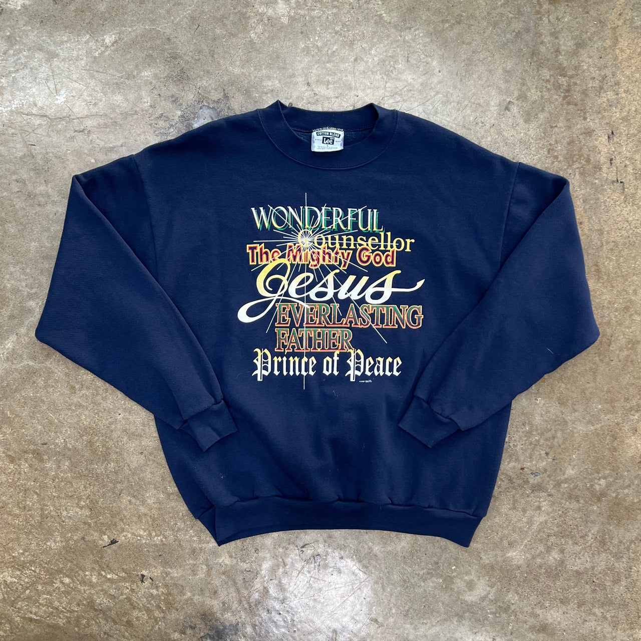 1997 90s Almightly Jesus Religious Lee Cotton Crewneck