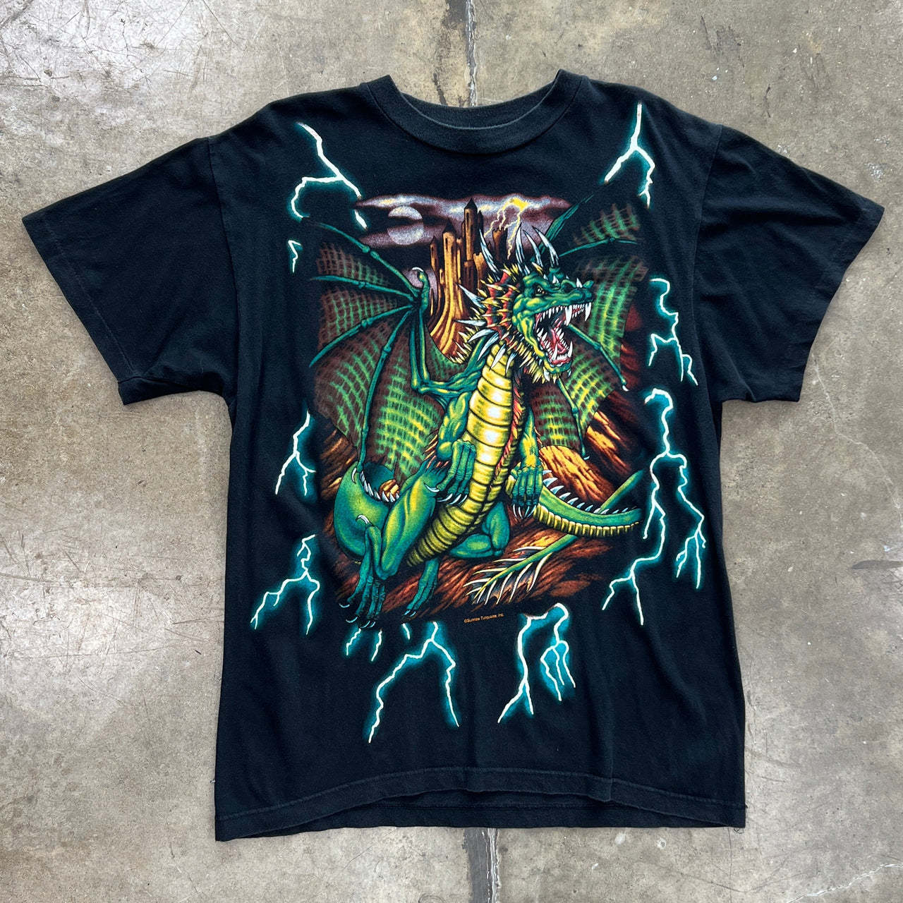 AOP 1994 American Thunder Dragon Sturgis Lightning Tee