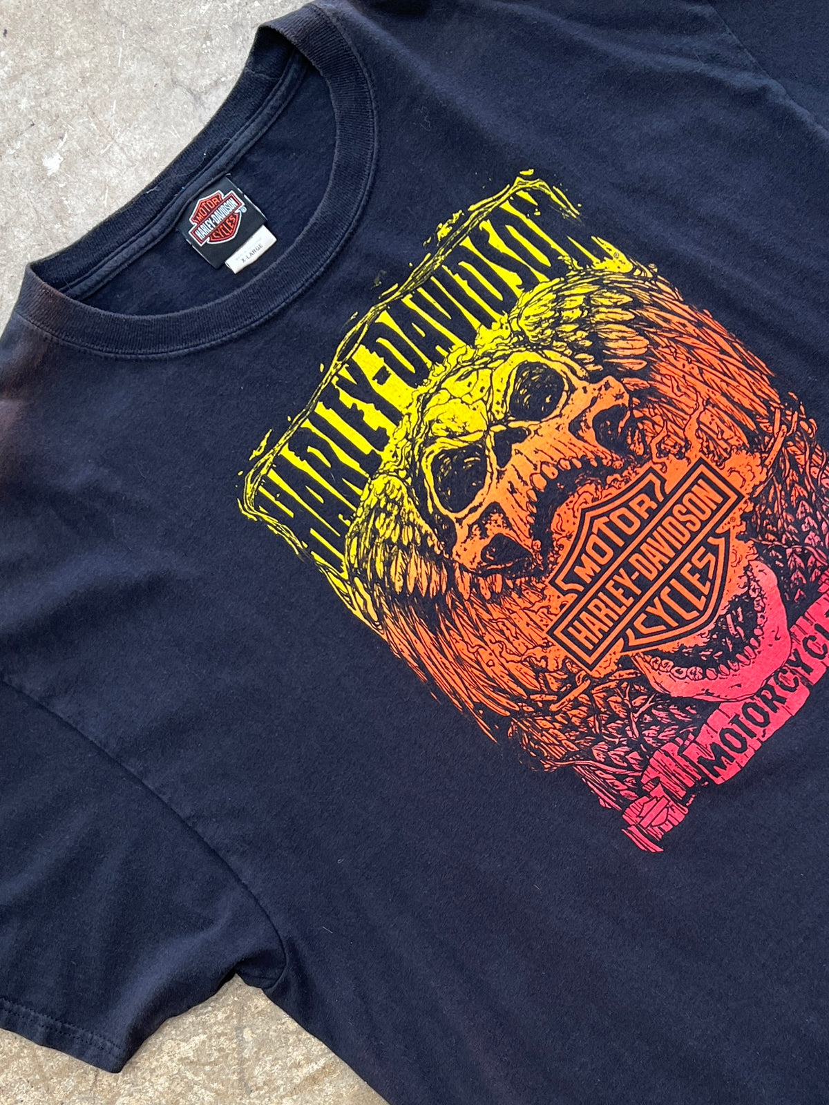 Harley Davidson Pikes Peak Colorado Skull Motorcycle Tee