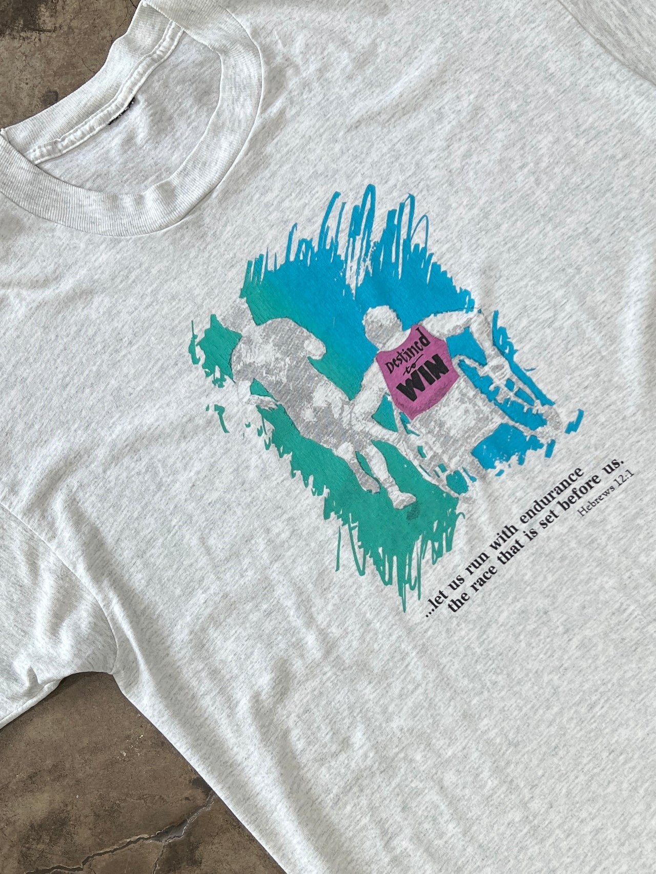 Runners Jesus Bible Verse Hebrews Religious Tee
