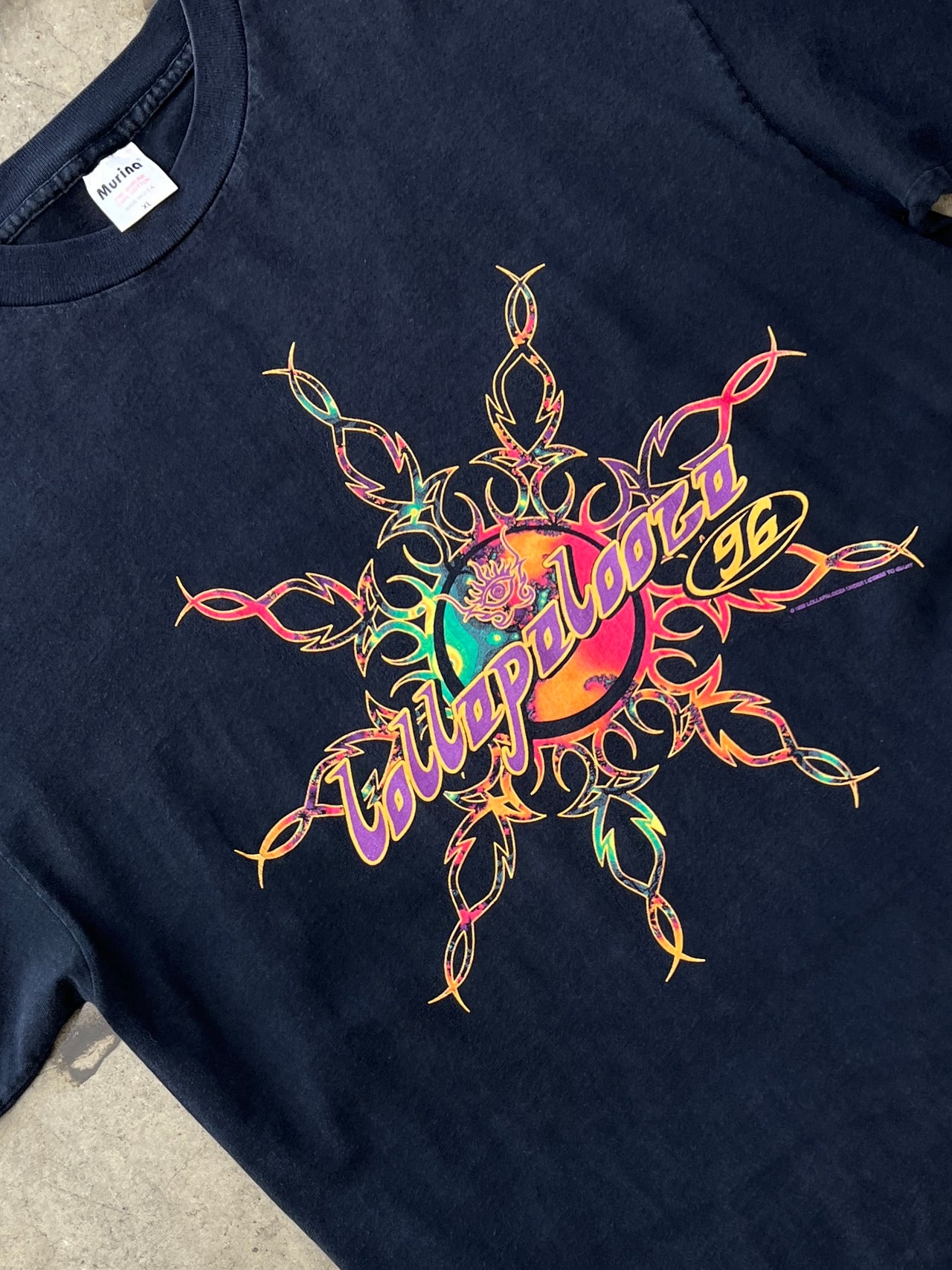 1996 Lollapalooza Psychedelic Single Stitch Music Festival Band Tee Murina