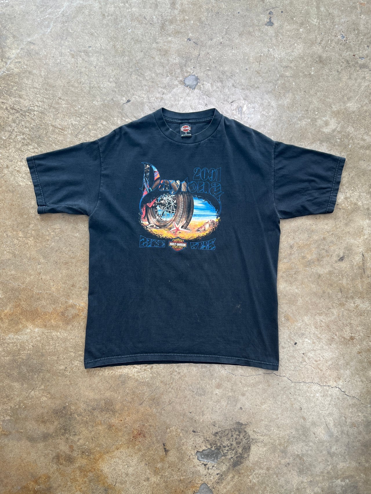 2001 Harley Davidson Bike Week Daytona Motorcycle Tee