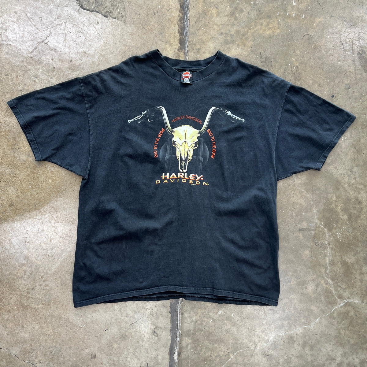 90s Harley Davidson Bad to the Bone Longhorn Wisconsin Motorcycle Tee