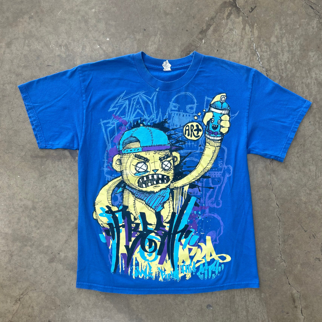 Y2k Glow in the Dark Graffiti Monster Fresh Art Tee