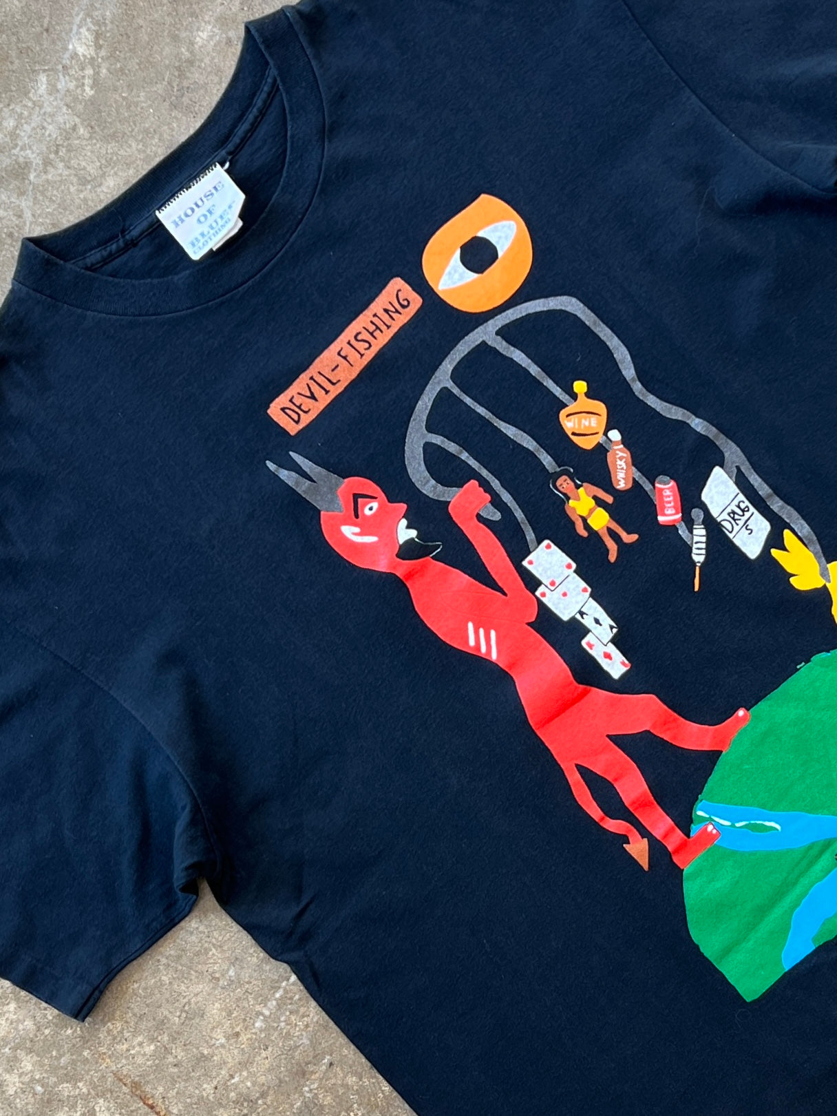 House of Blues French Quarter Devil-Fishing Single Stitch Tee