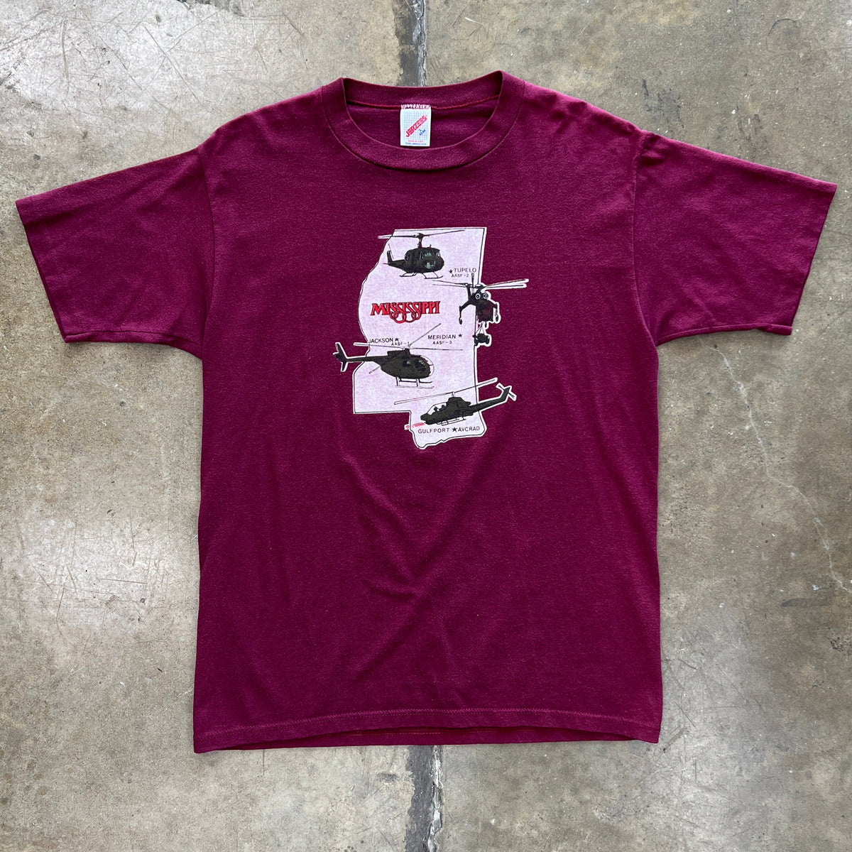 90s Mississippi Helicopters Military Tee