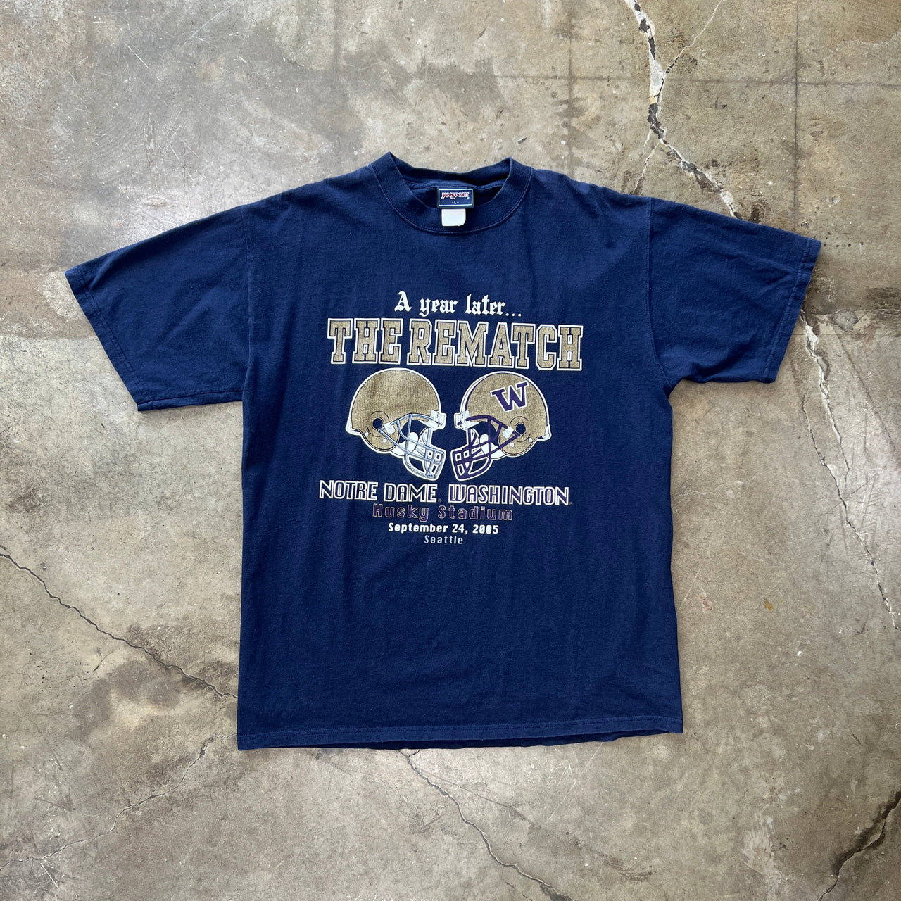2005 Notre Dame v Washington College Football Tee
