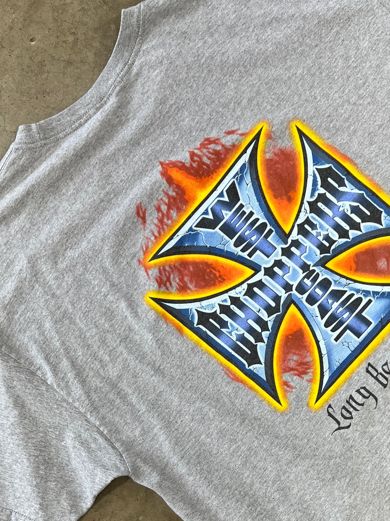 West Coast Choppers Cross Flame Motorcycle Tee