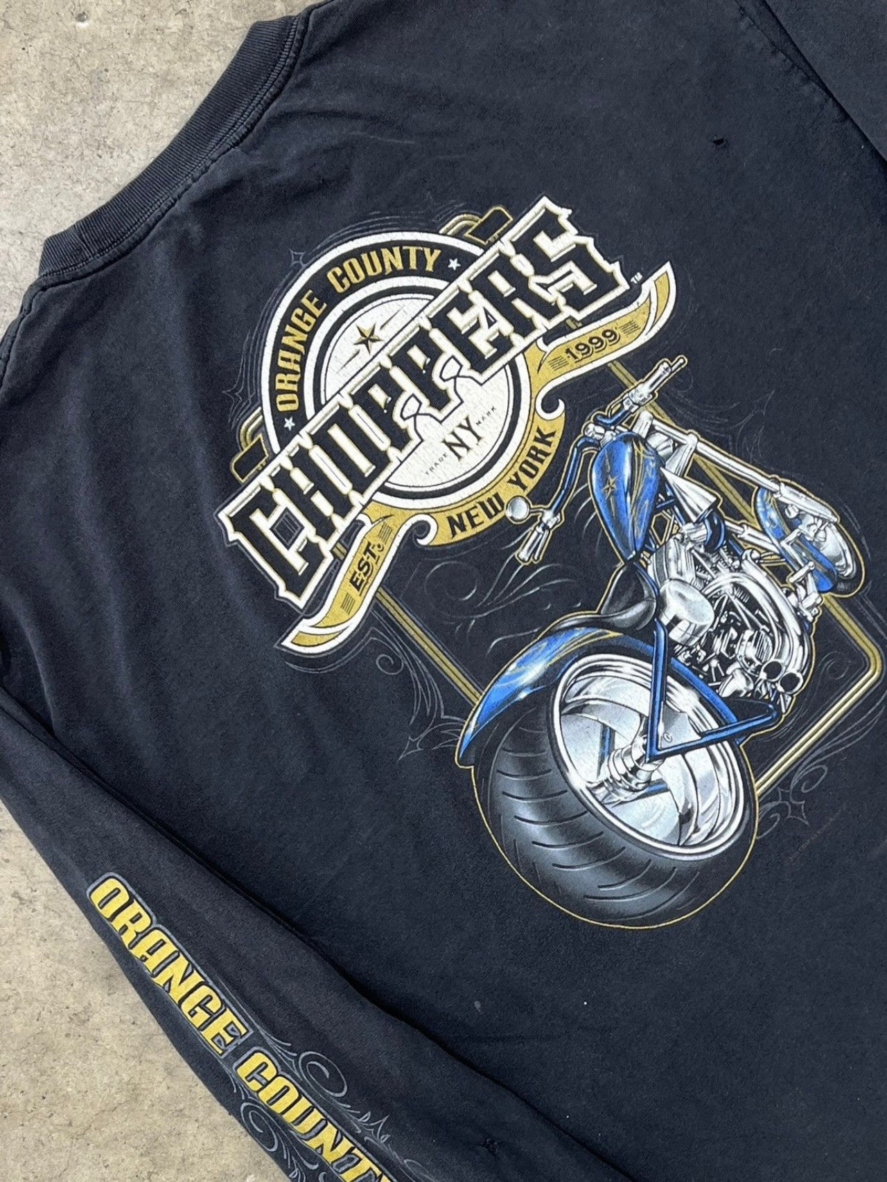 2005 Choppers Orange County Motorcycle Long Sleeve Alstyle