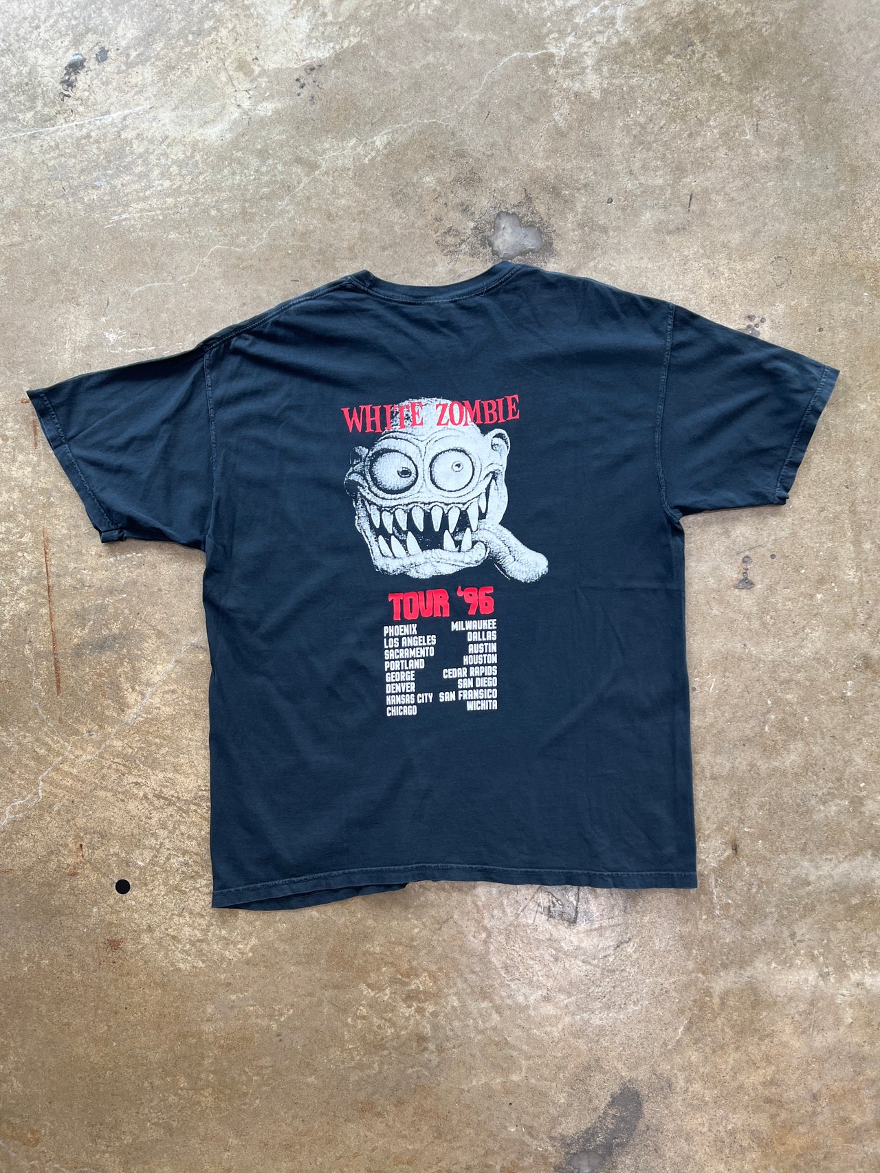 1996 Pantera White Zombie Grotesque Tour Tee