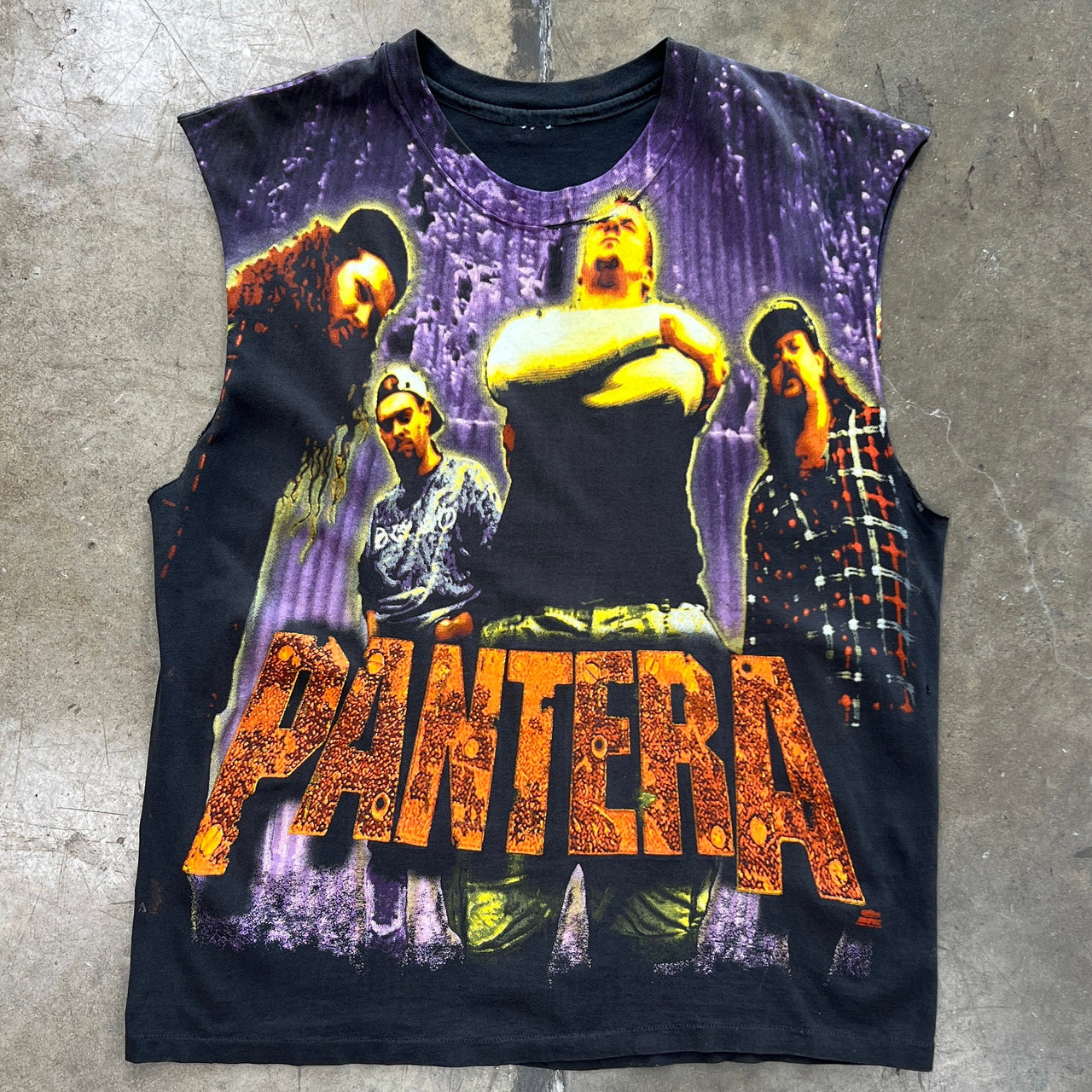 AOP 1994 Pantera Double Sides Band Cut Sleeve Tee