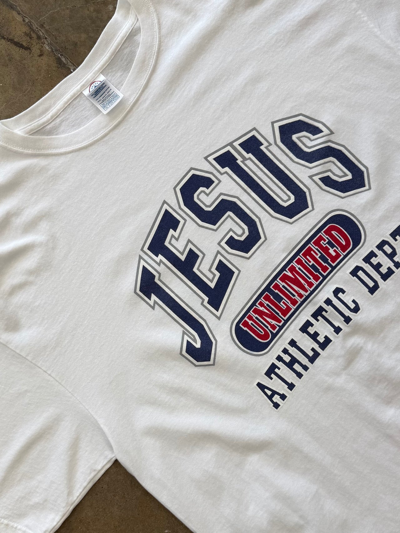 Jesus Unlimited Athletic Dept Varsity Gym Tee