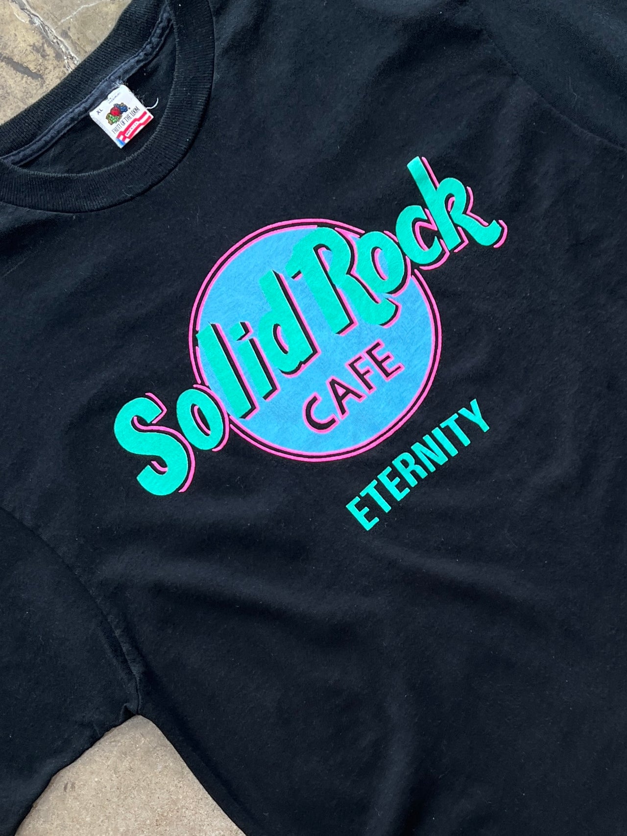 Hard Rock Parody Solid Rock Eternity Jesus Religious Tee