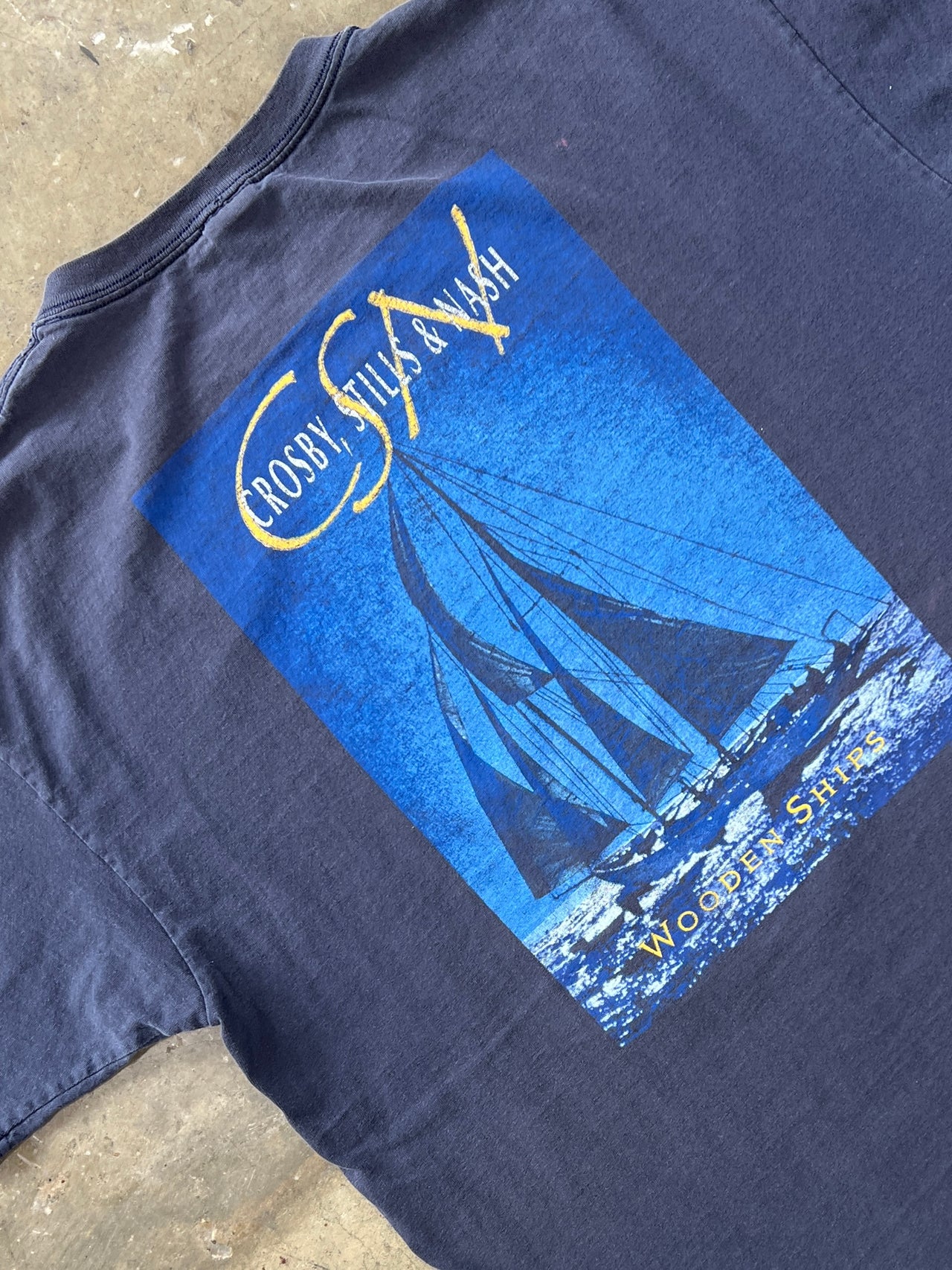 90s Crosby Stills Nash Wooden Ships Graphic Tee