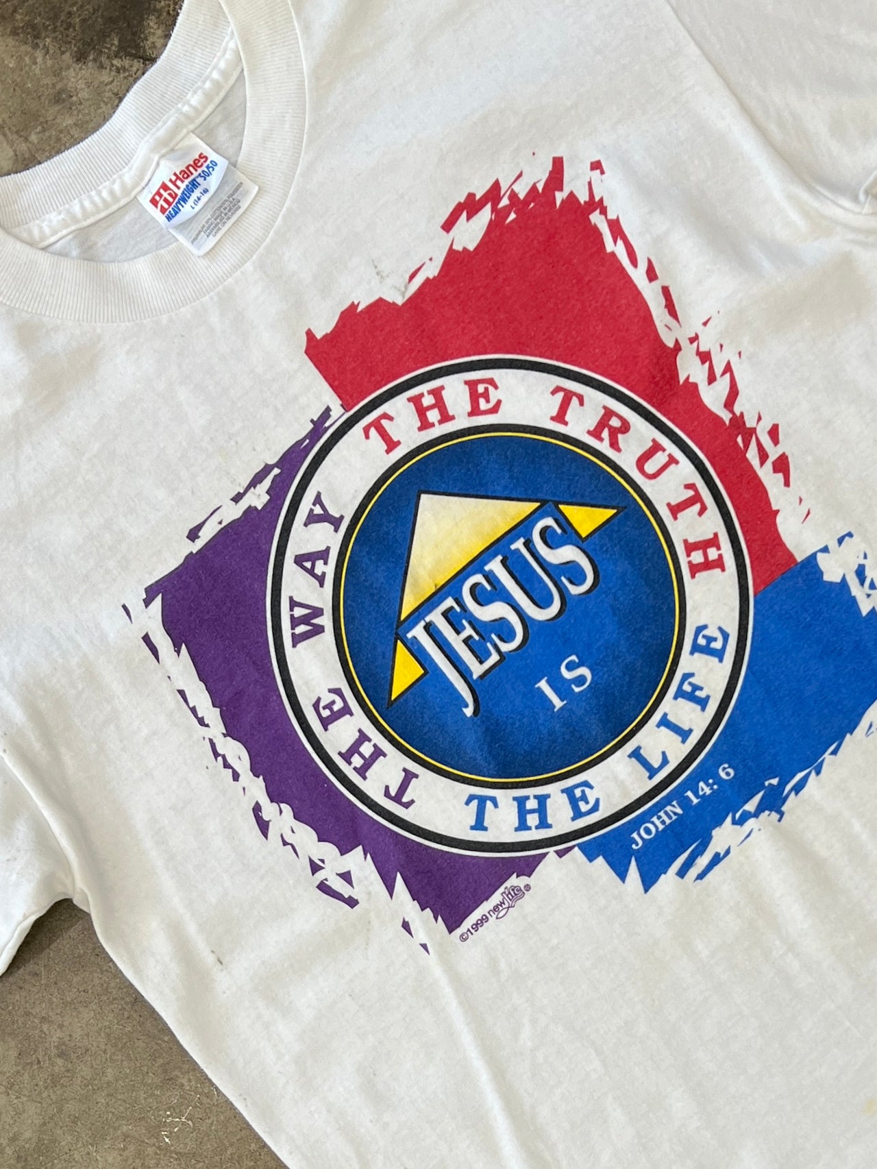1999 Jesus The Way Truth Life Religious Tee