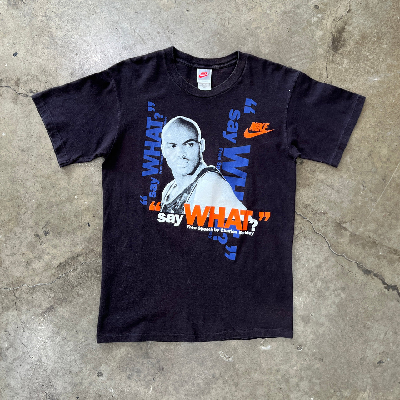 Nike Basketball Charles Barkley Free Speech What Single Stitch Tee