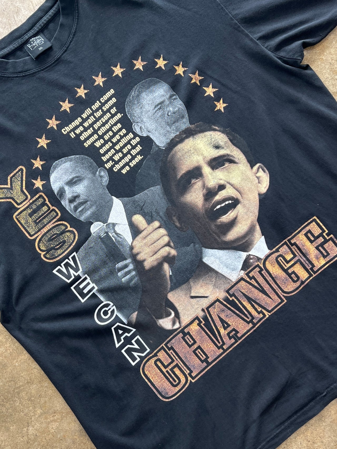 Obama We Can Change Rap Style Tee
