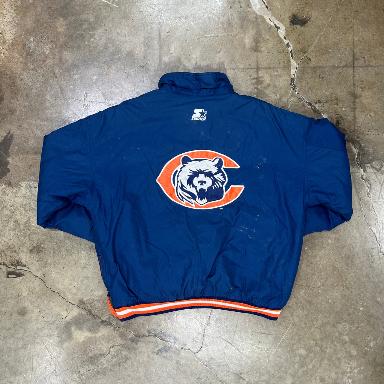 90s Starter NFL Chicago Bears Quarter Pullover Jacket