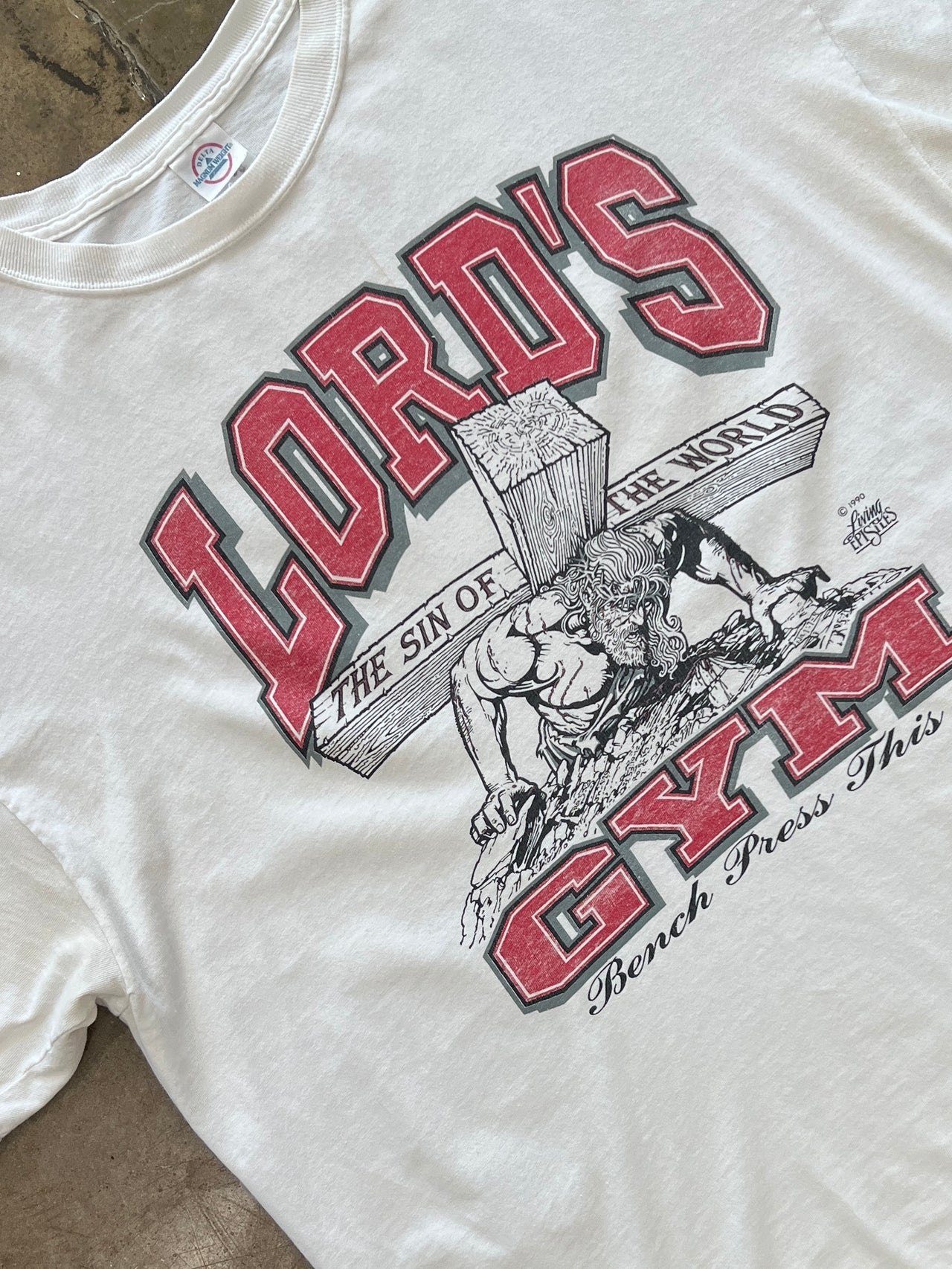 90s Lord's Gym Religious Jesus Cross Living Epistles Tee