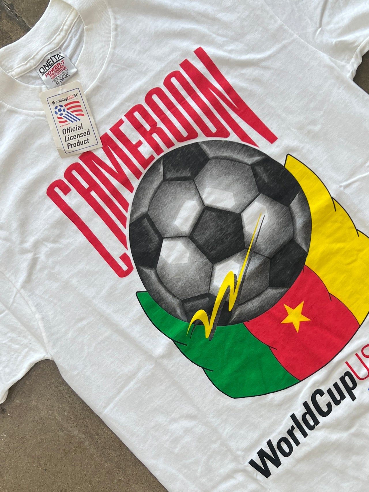1994 World Cup USA Cameroon NOS NWT Soccer Tee