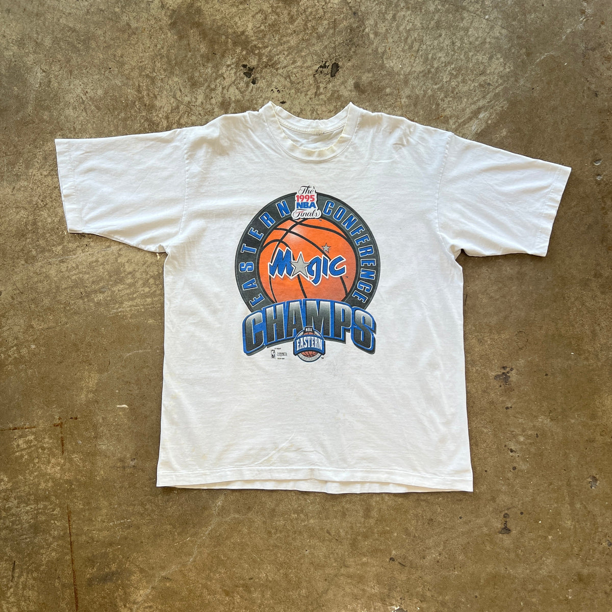 1995 NBA Finals Orlando Magic Eastern Conference Single Stitch Tee
