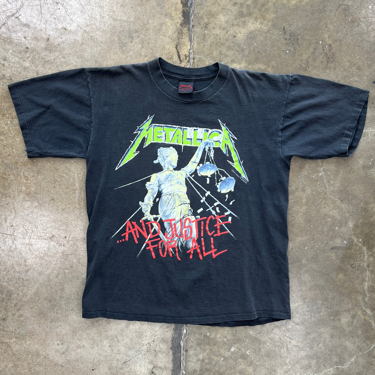1988 Metallica And Justice For All Tour Band Tee