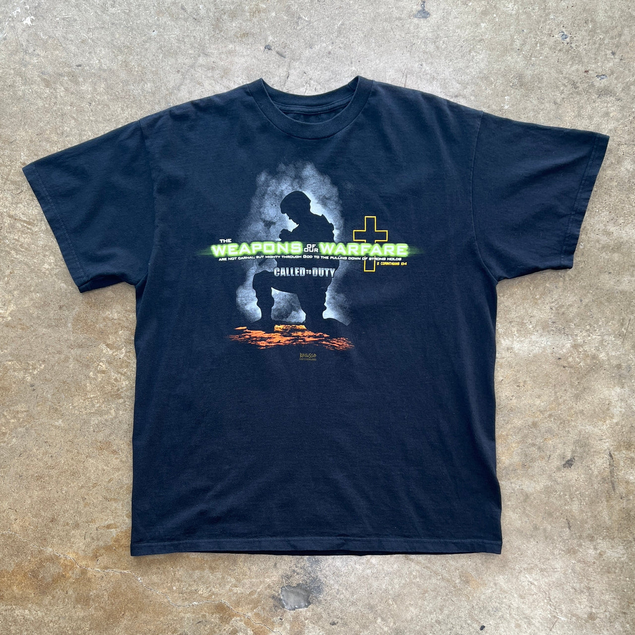 Call of Duty Parody Weapons of Warfare Religious Jesus Tee