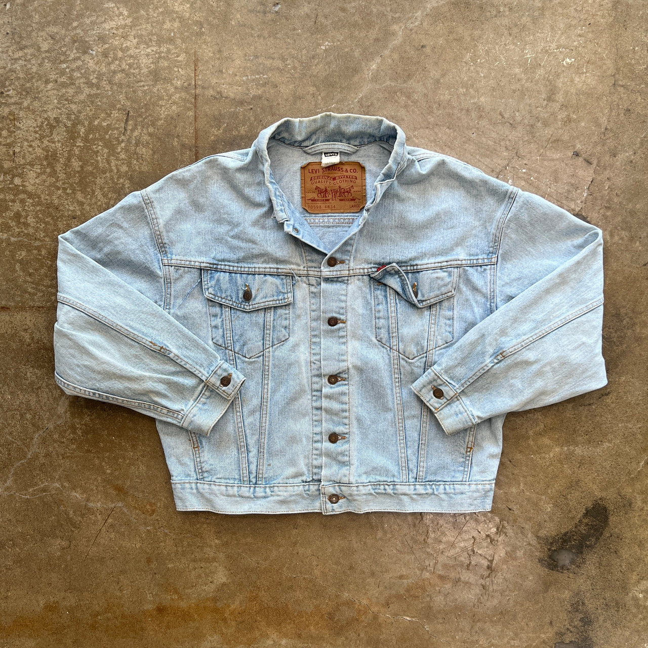 90s Levi's Trucker Light Stain Denim Jacket