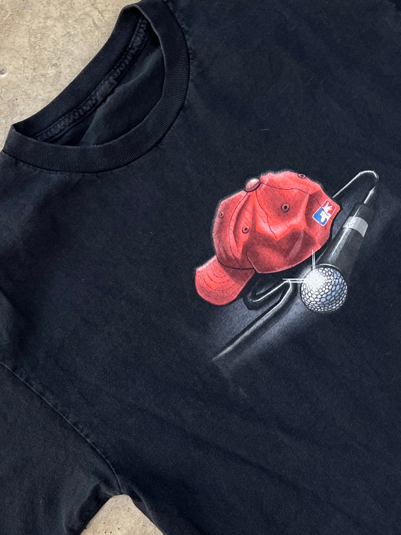 2000 Limp Bizkit Microphone Red Cap Graphic Tee