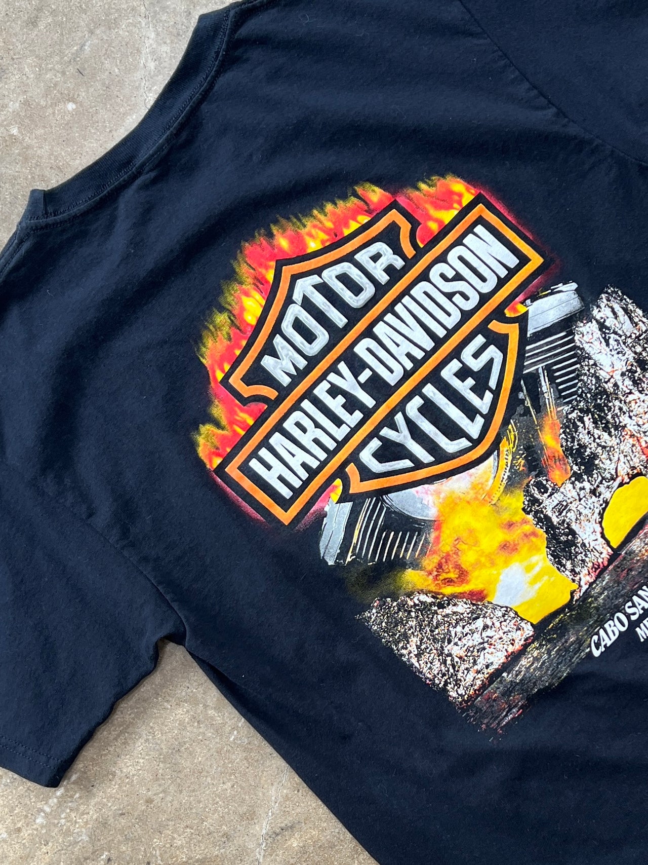 Y2K Harley Davidson Cabo San Lucas Mexico Panhead Tee