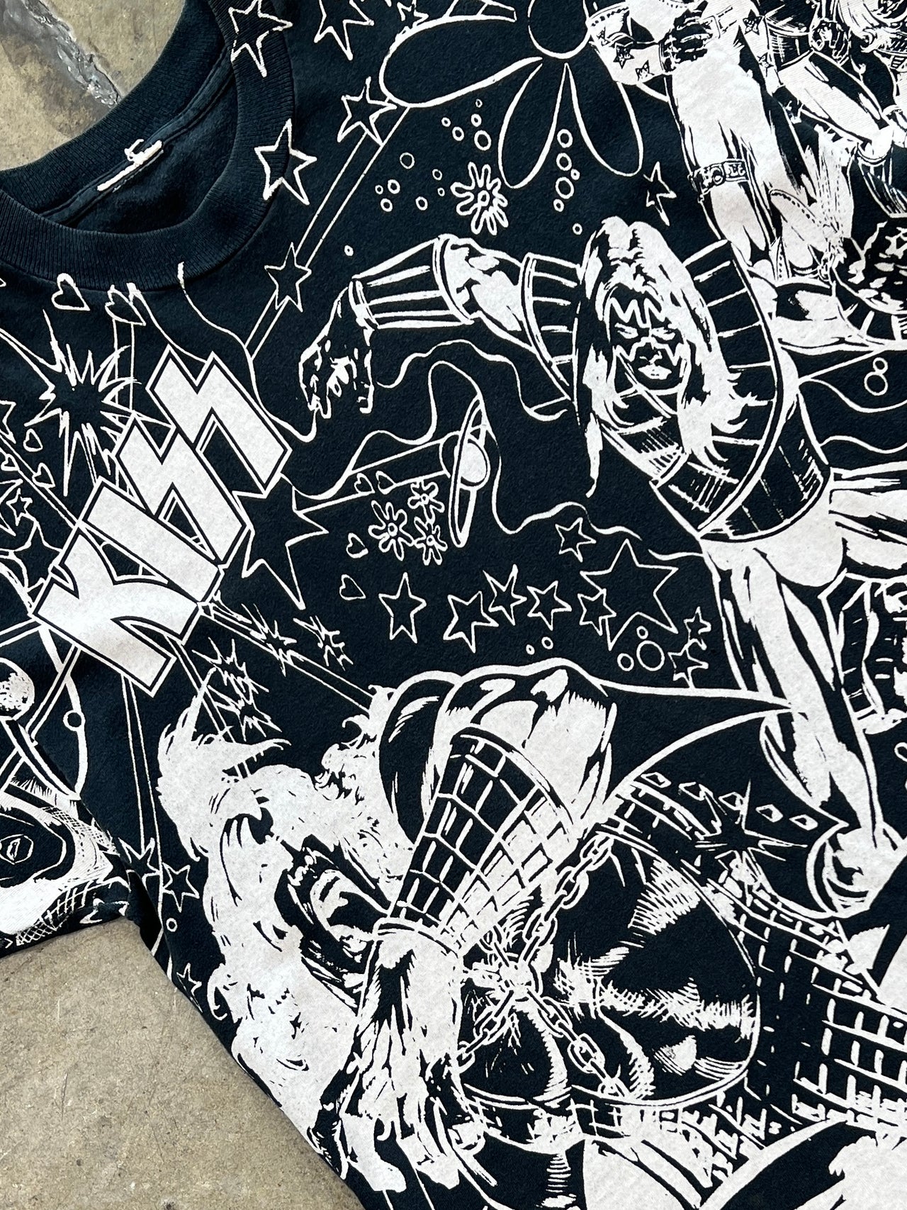 AOP Kiss Marvel Comic Band Tee