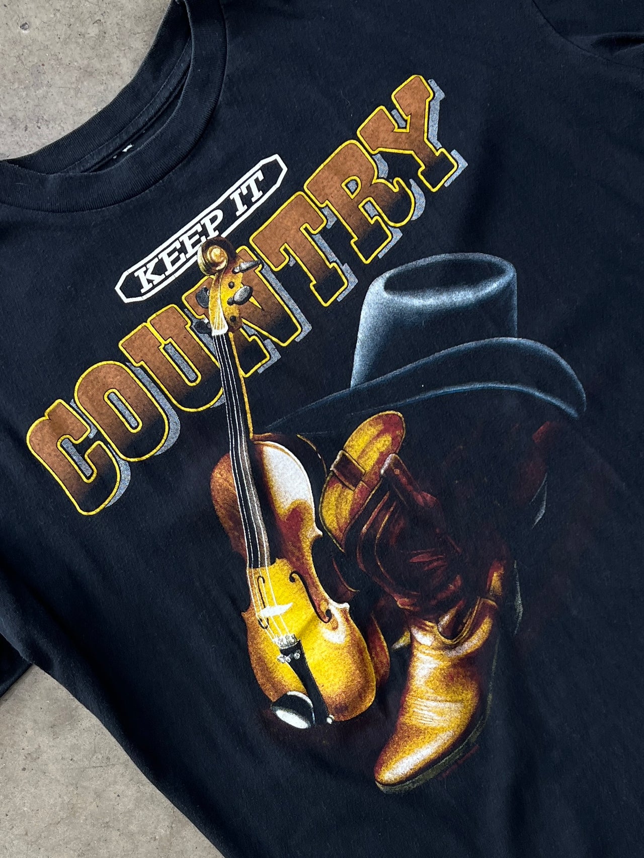 Keep it Country Guitar Cowboy Hat Music Tee