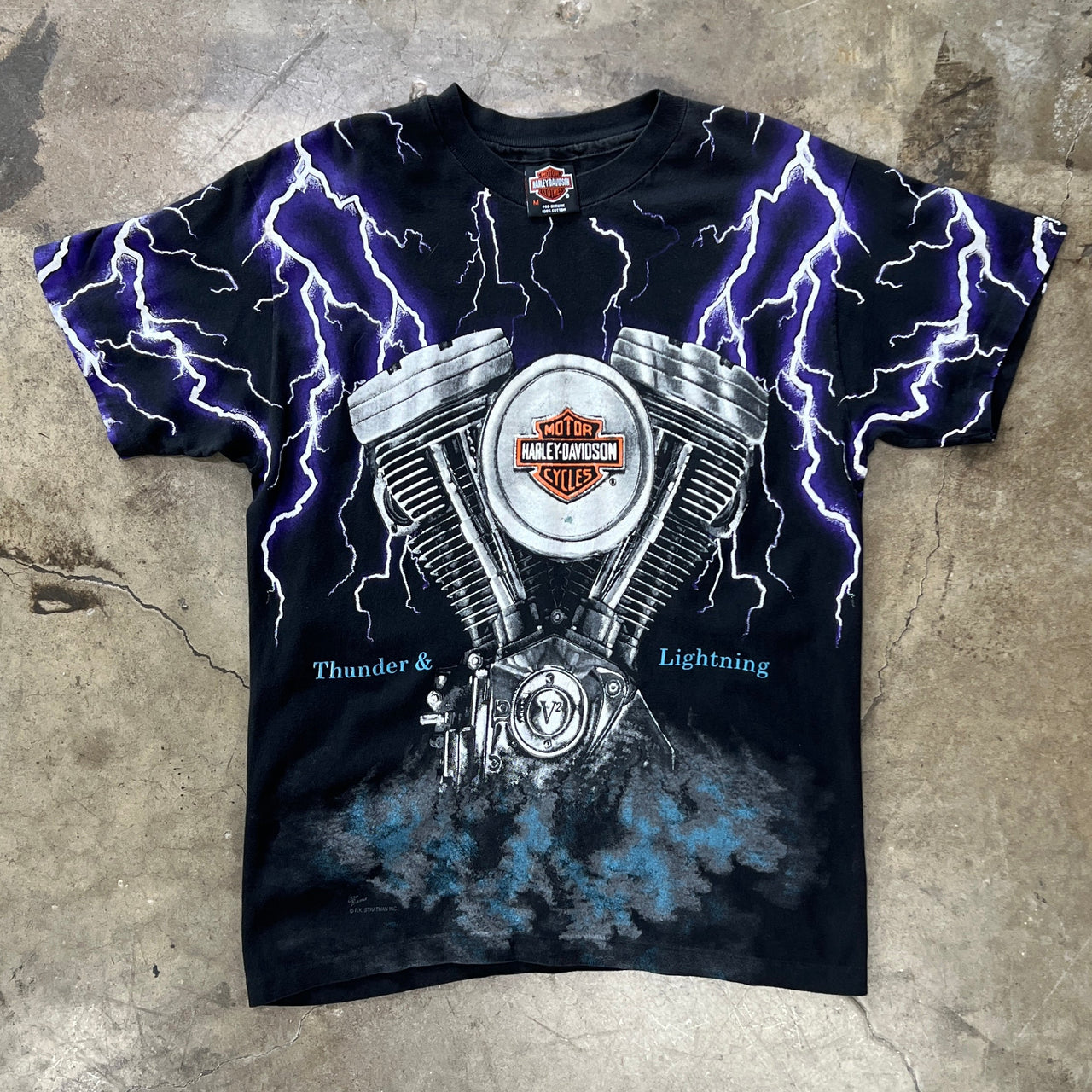 AOP Harley Davidson Lightning Panhead Motorcycle Tee