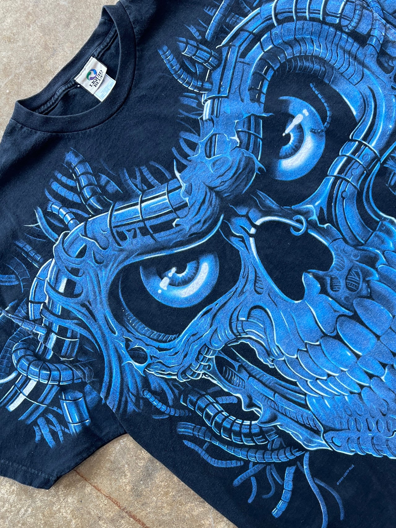 1998 Liquid Blue Terminator Skull AOP Blue